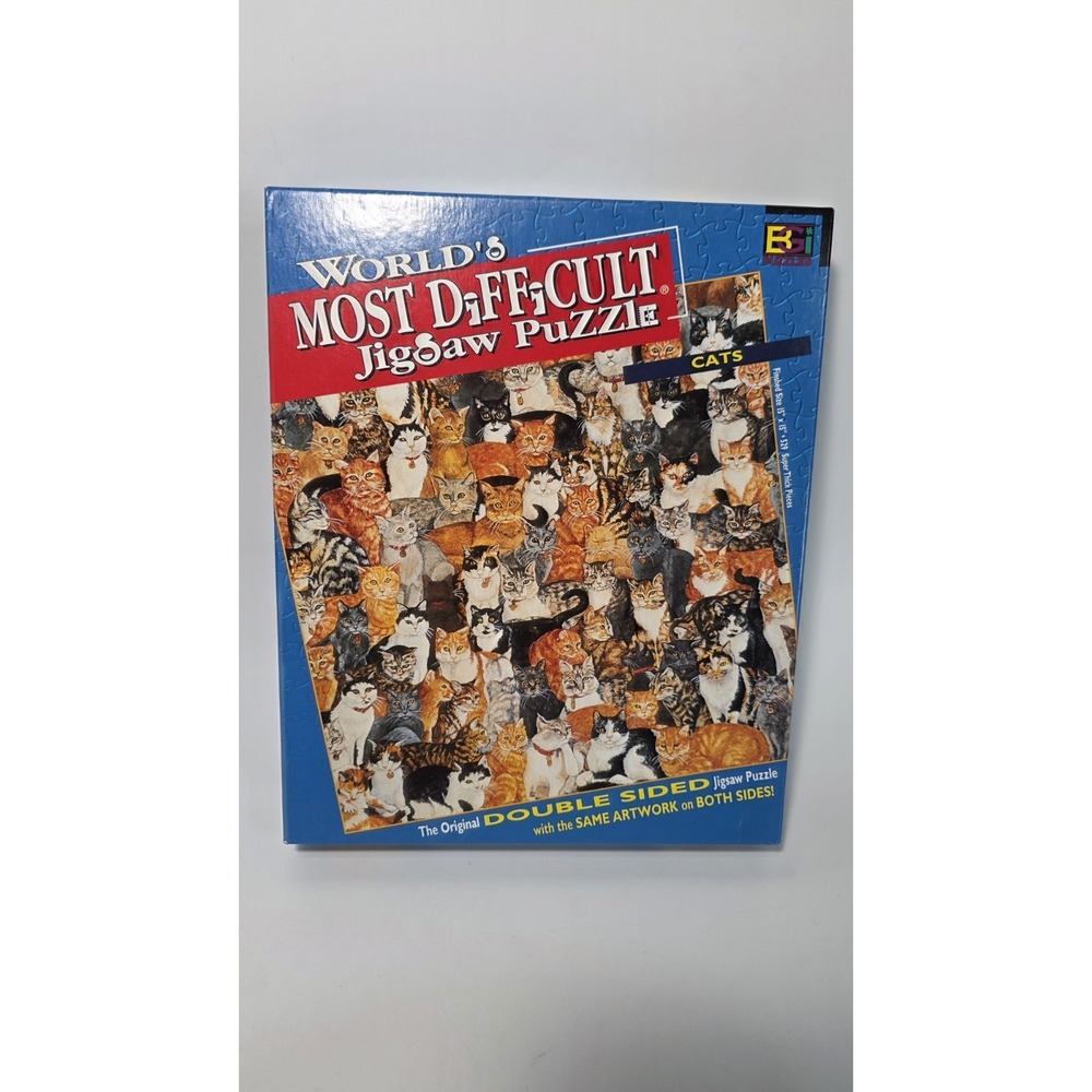 World's Most Difficult Jigsaw Puzzle Cats Edition‎ Double Sided 529 Pieces
